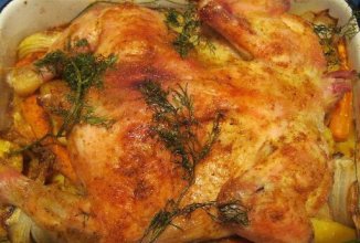 Курица под сметаной