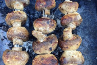 Шампиньоны запеченные на мангале!