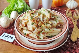 Макароны по-флотски с грибами