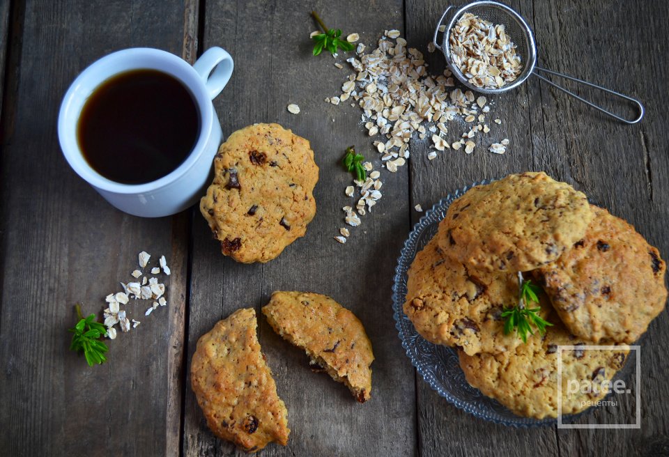 Овсяное печенье с изюмом и шоколадом - Шаг 15