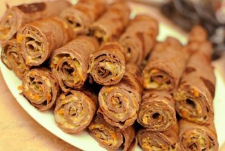 Блинчики печеные с начинкой