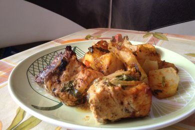 Курица аля-шашлык - приготовление