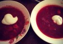 Очень красный сладкий борщ