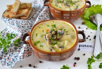 Сырный суп с шампиньонами