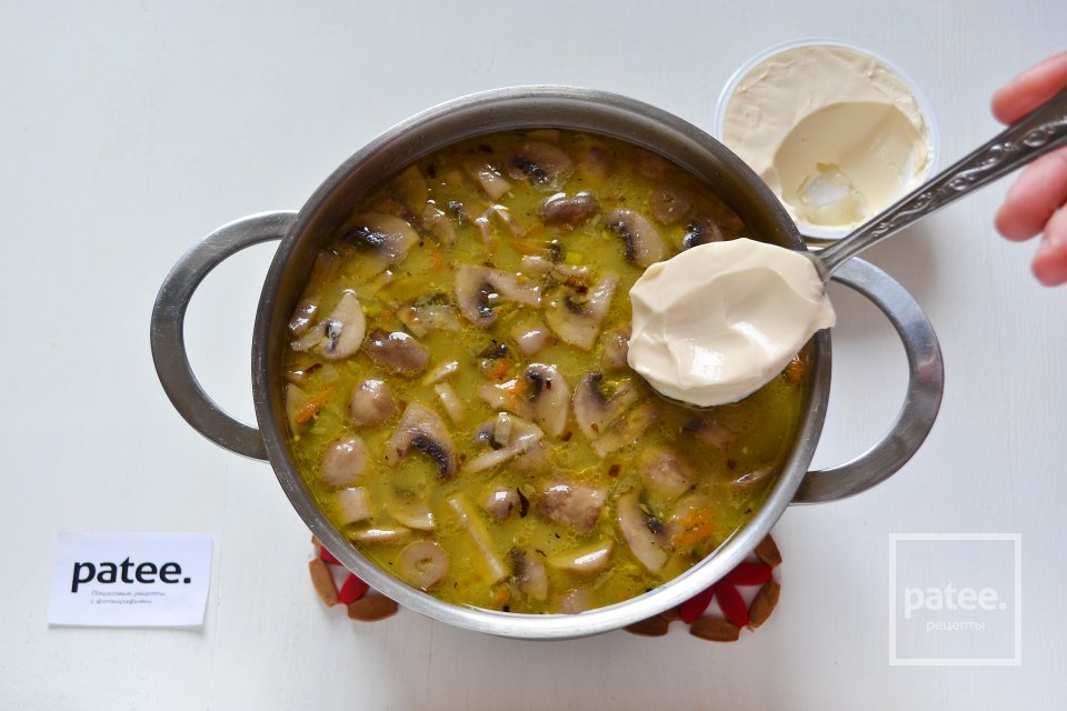 Сырный суп с шампиньонами - Шаг 12