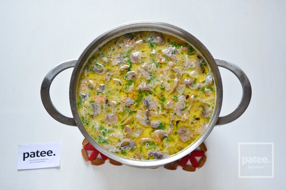 Сырный суп с шампиньонами - Шаг 13