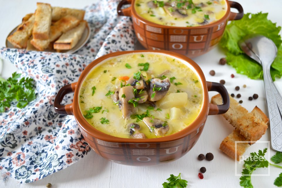 Сырный суп с шампиньонами - Шаг 14