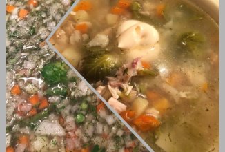 Легкий, быстрый супчик из ассорти овощей и куриной грудки.