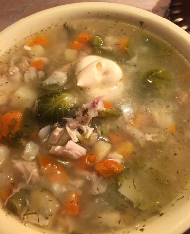 Легкий, быстрый супчик из ассорти овощей и куриной грудки. - Шаг 5