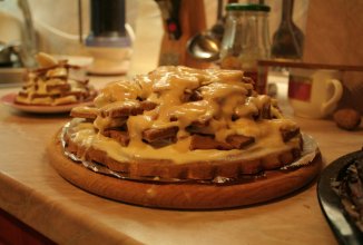 Шоколадно - банановый торт