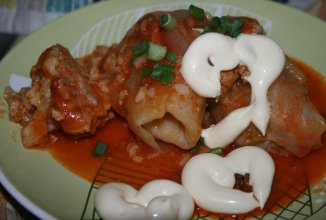 Голубцы с куриным фаршем.