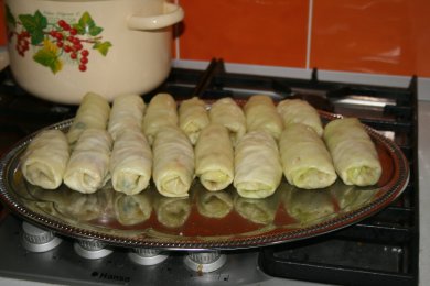 Голубцы с куриным фаршем. - приготовление