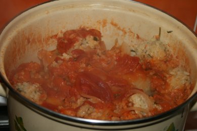 Голубцы с куриным фаршем. - приготовление