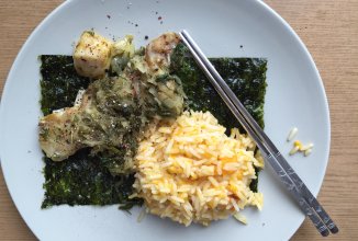 Треска в медово-яблочном соусе