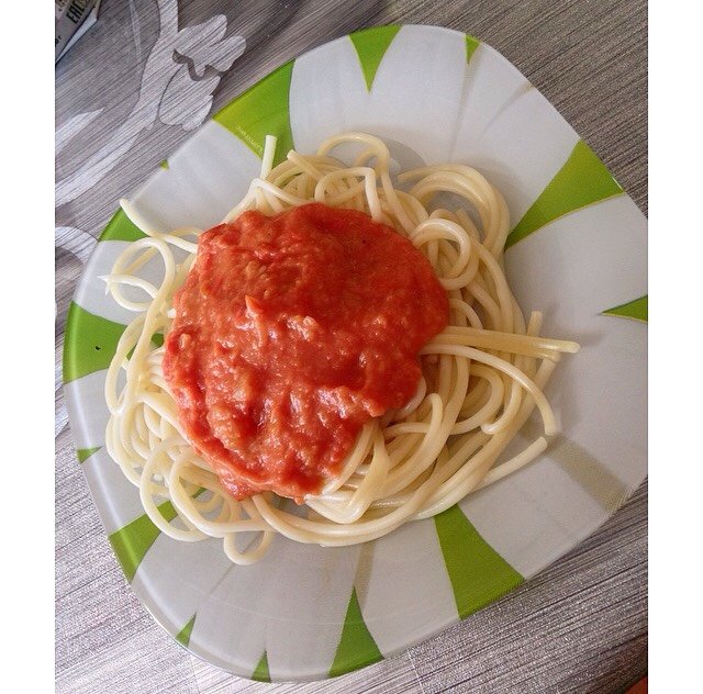 Пп спагетти в томатном соусе