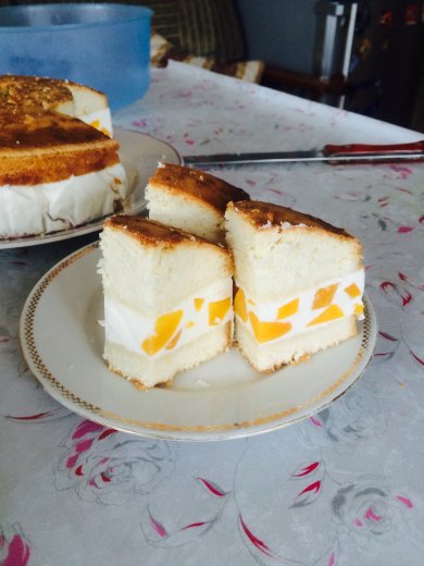 Творожный пирог с персиками - Шаг 1