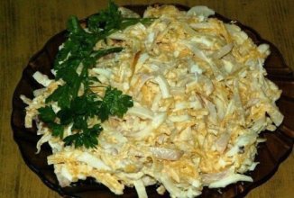 Салат из кальмаров с сыром🍛