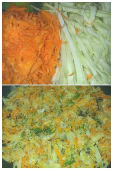 Пирожки с капустой и морковью - Шаг 3