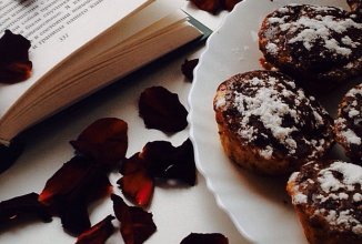 маффины с яблоками и орехами.