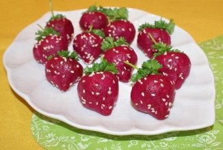 Закуска из селедки "Клубничка"