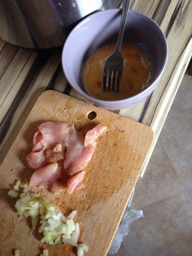 Яичница с курицей - Шаг 2