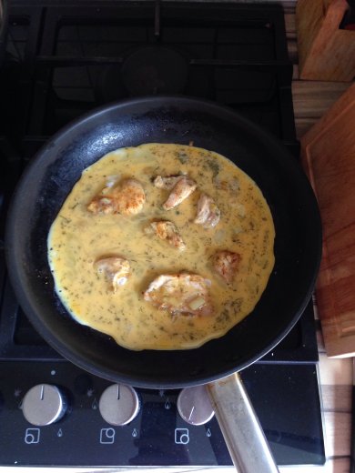 Яичница с курицей - Шаг 5