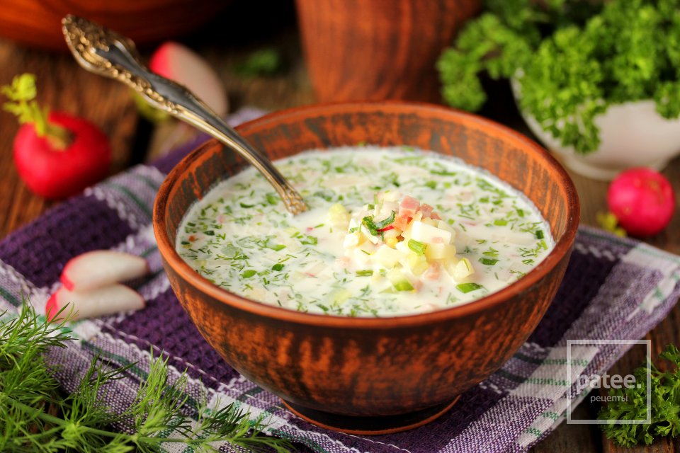 Окрошка с редисом на воде со сметаной - Шаг 20