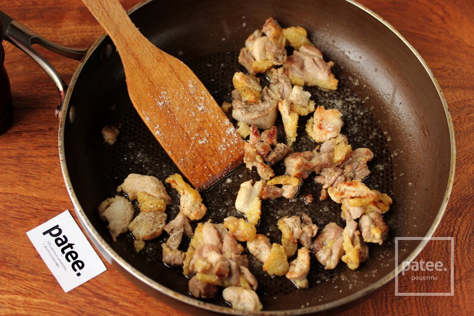 Макароны с жареной курицей и пармезаном - Шаг 5