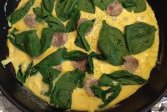 Омлет со шпинатом