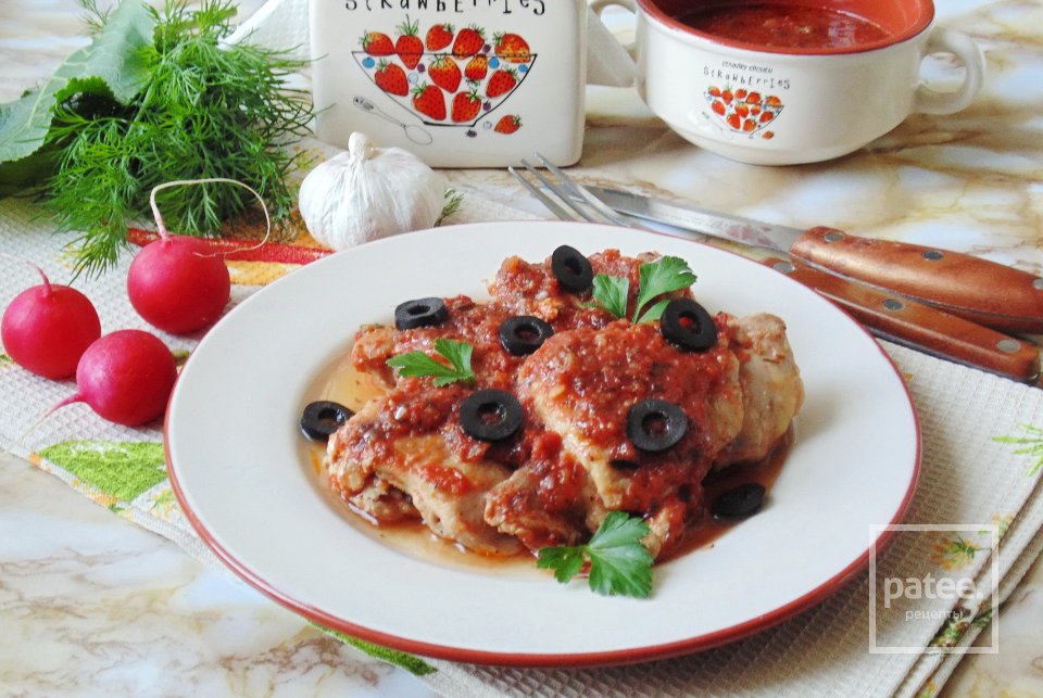 Курица в вине с помидорами и маслинами - Шаг 14