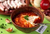 Борщ на мясном бульоне