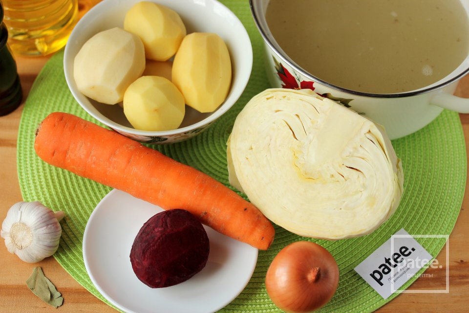 Борщ на мясном бульоне - Шаг 1