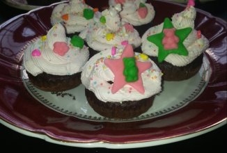 Шоколадные капкейки с кремом