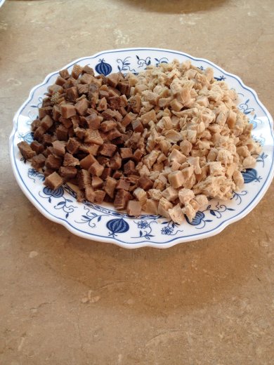 Окрошка с говяжьим языком и шпинатом! - Шаг 7