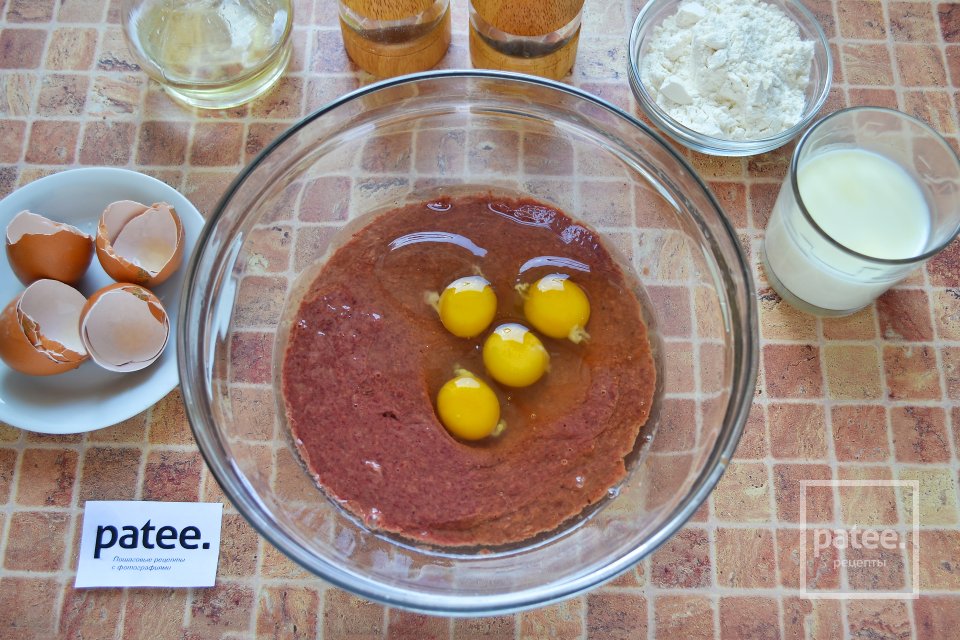 Печеночные блинчики с начинкой из моркови - Шаг 5