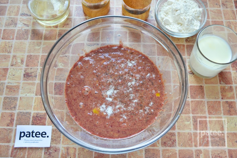 Печеночные блинчики с начинкой из моркови - Шаг 6