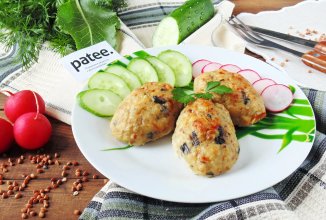 Гречаники с грибами и сметаной