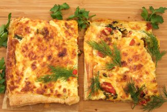 Слоенный пирог с овощами