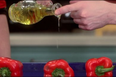 Дорада с муссом из печёных перцев - приготовление