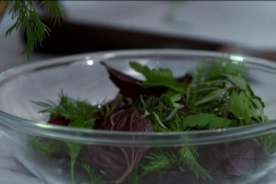 Дорада с муссом из печёных перцев - приготовление