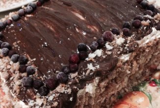 Шоколадно-кремовый торт