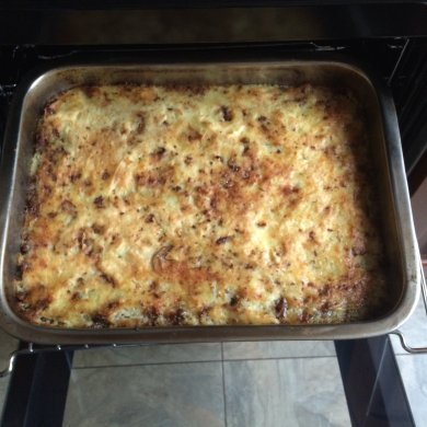 Картофельная запеканка из говяжьего фарша и грибами. - Шаг 1