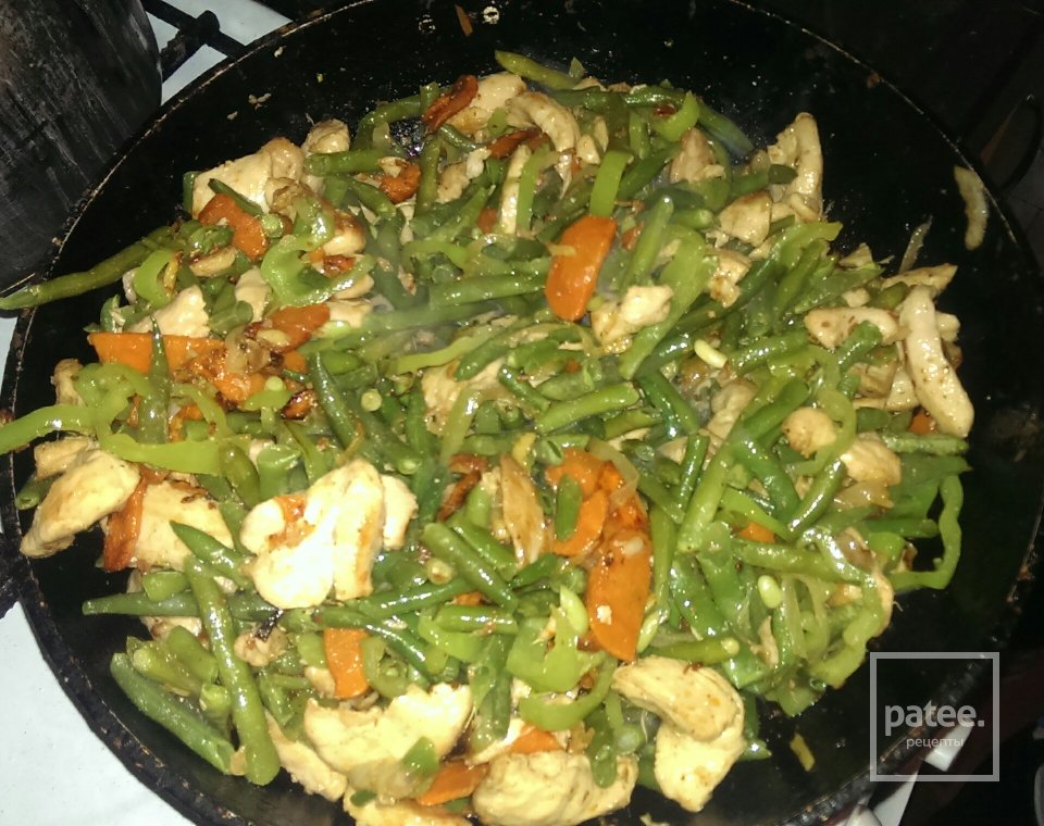 Спагетти с овощами и мясом - Шаг 7