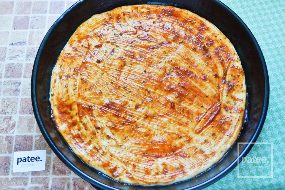 Пицца со шпинатом, ветчиной и моцареллой - Шаг 15