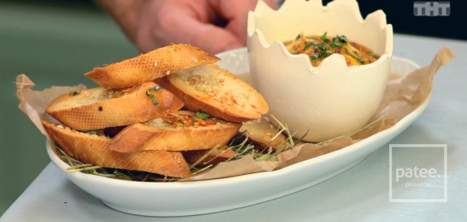 Хумус из чечевицы с гренками и мандариновым соусом - Шаг 5