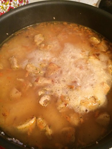 Плов с курицей в сковородке. - Шаг 2