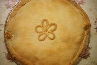 Курник  из блинов и теста