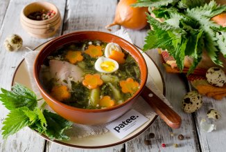 Суп из крапивы с яйцом