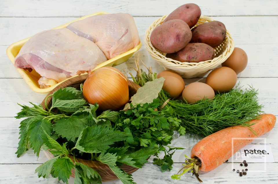 Суп из крапивы с яйцом - Шаг 1