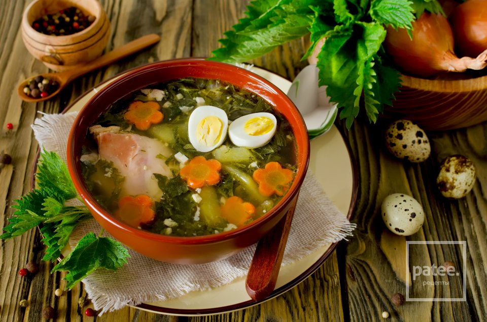 Суп из крапивы с яйцом - Шаг 13